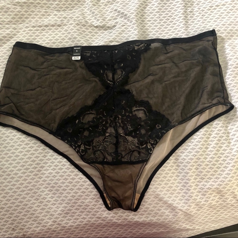 Torrid size 5 semi sheer panties. High waist